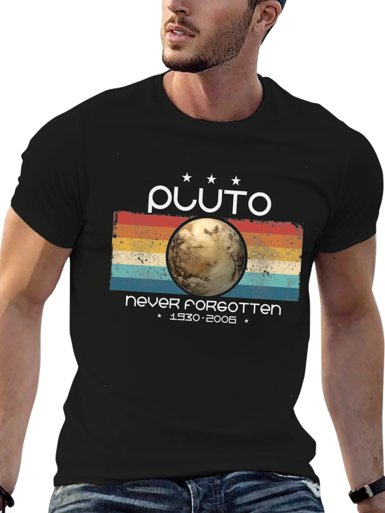 Camiseta con Diseño Retro de Plutón