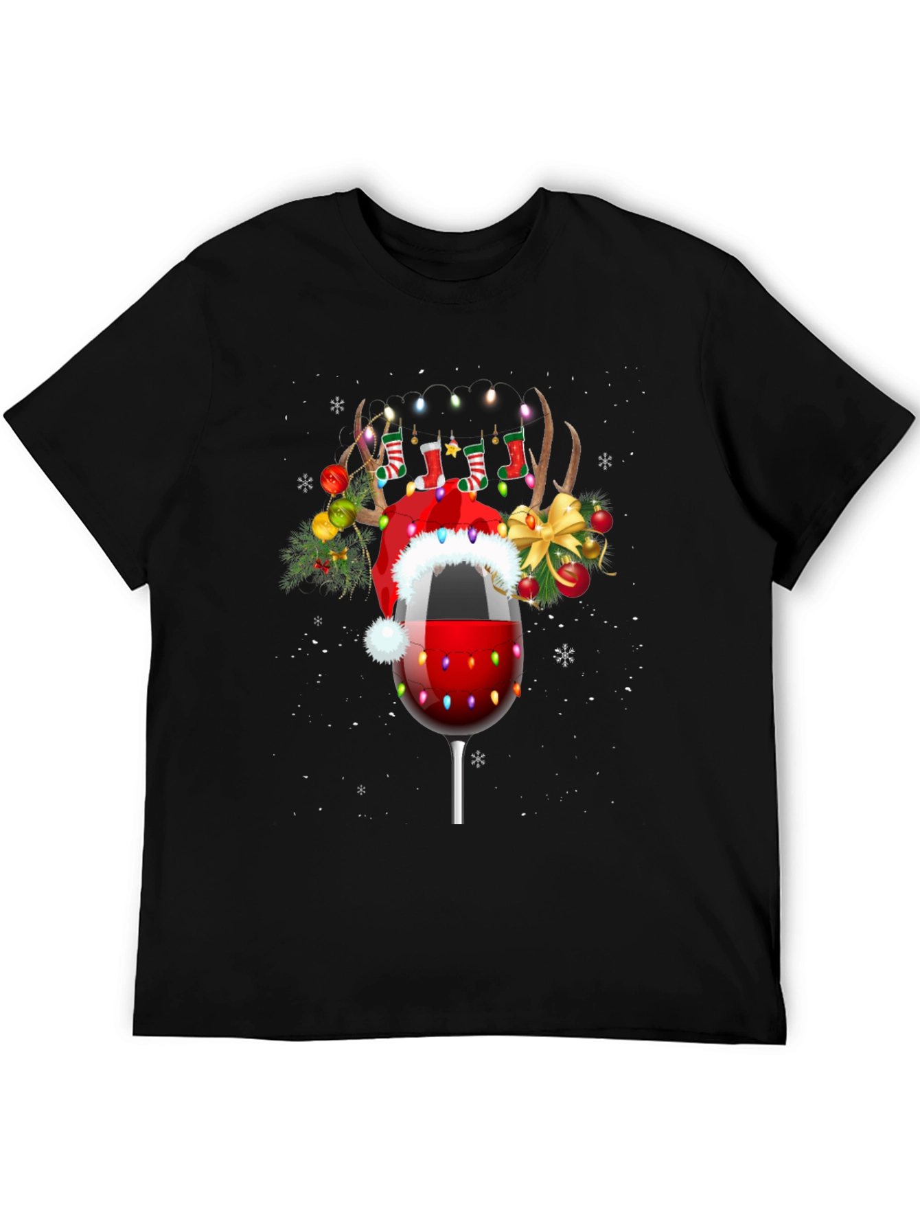 Camiseta Navideña Copa de Vino