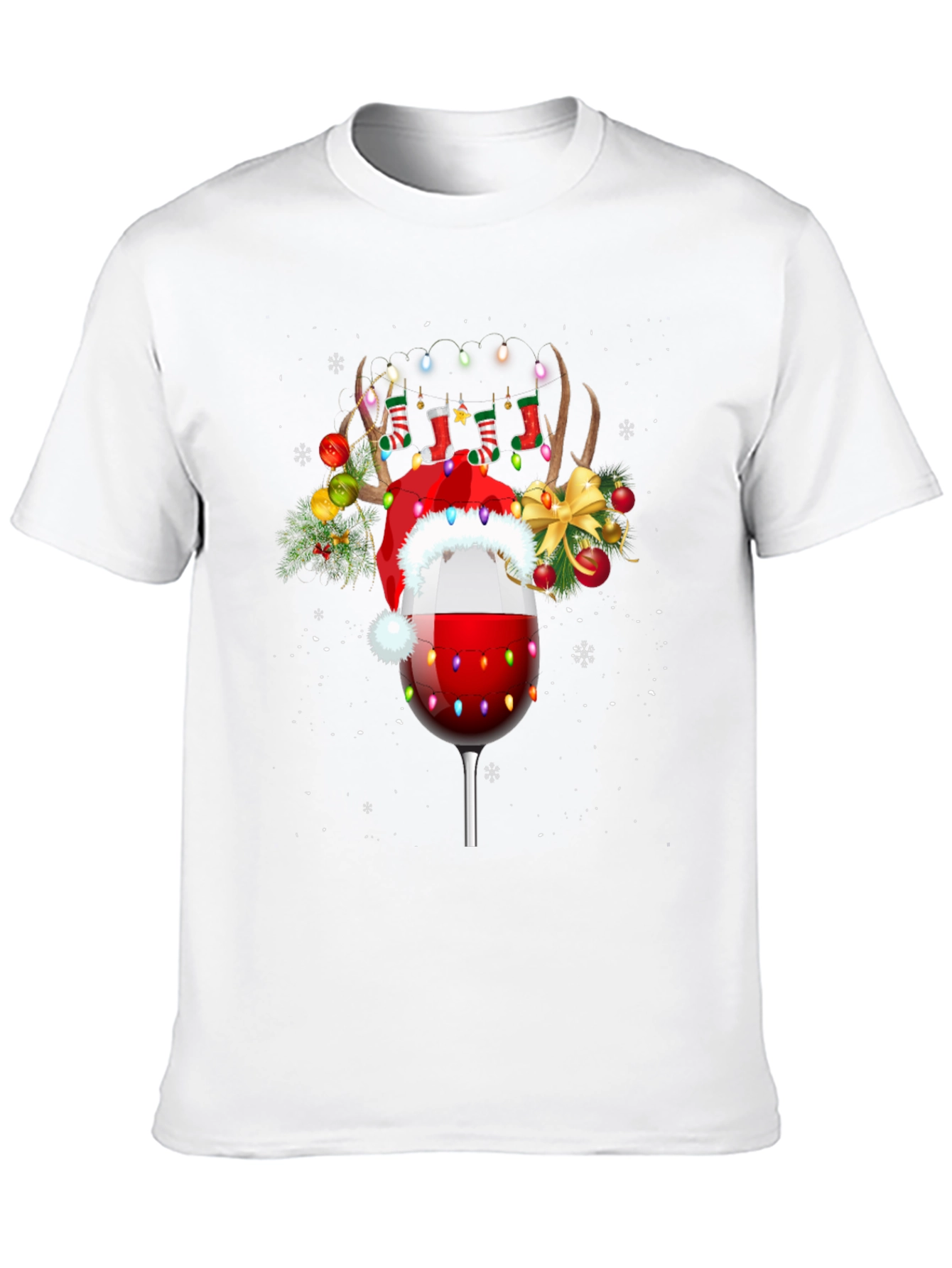 Camiseta Navideña Copa de Vino