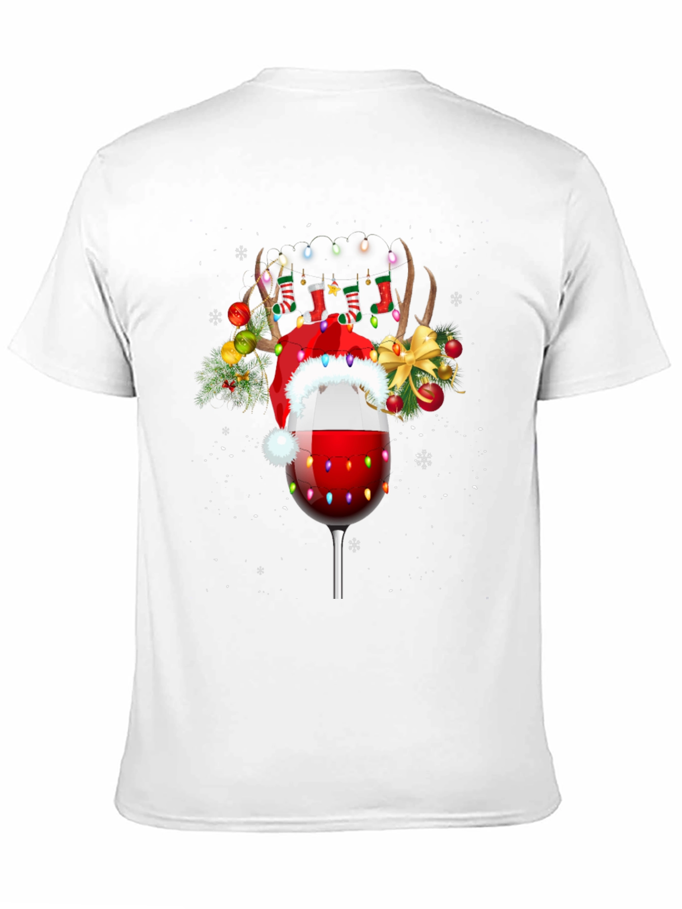 Camiseta Navideña Copa de Vino