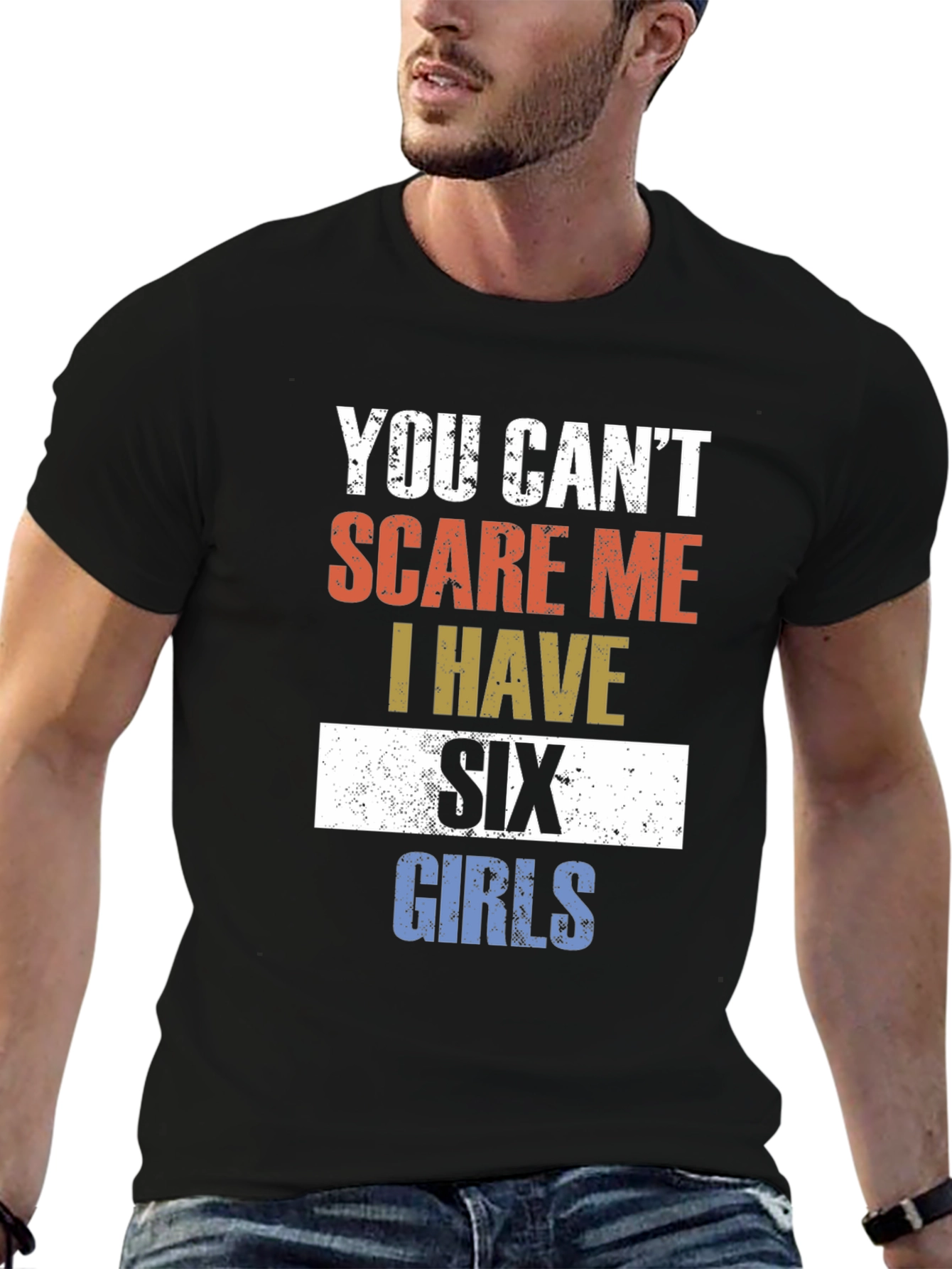 Camiseta Divertida: No me asustan tengo seis hijas
