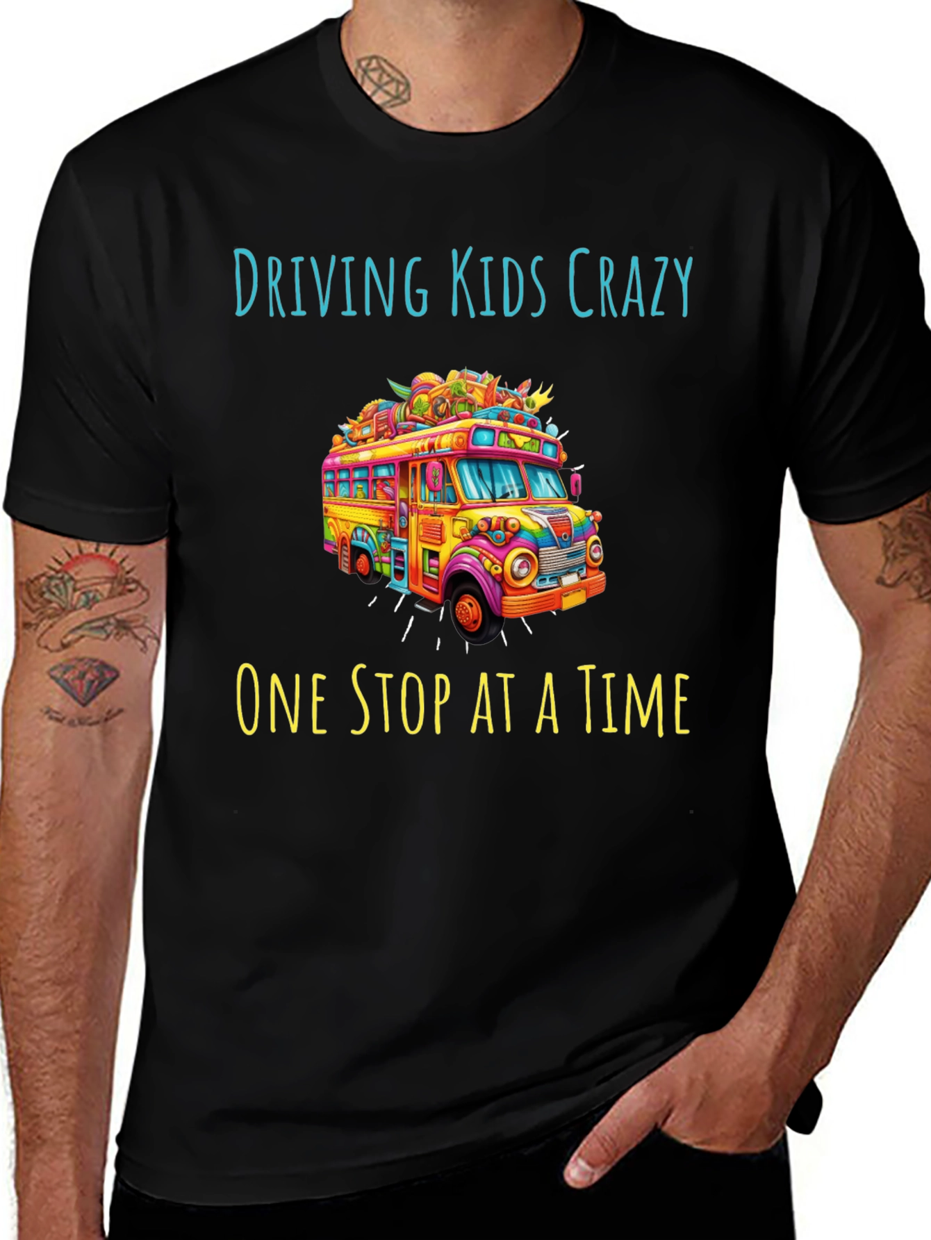 Camiseta Negra Driving Kids Crazy