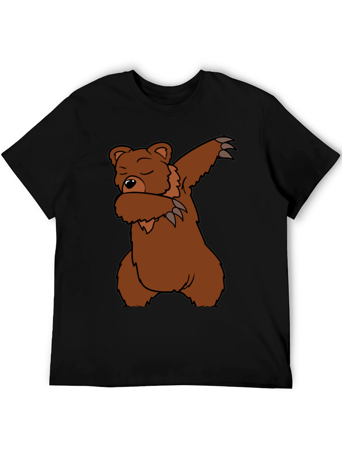 Camiseta Negra Oso Dabbing Casual