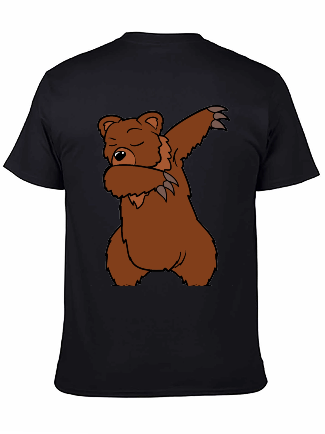 Camiseta Negra Oso Dabbing Casual