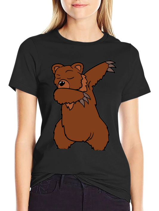 Camiseta Negra Oso Dabbing Casual