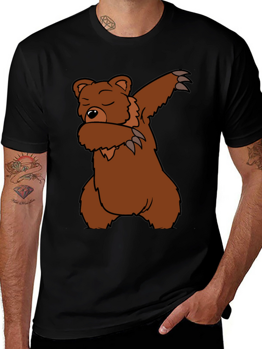 Camiseta Negra Oso Dabbing Casual