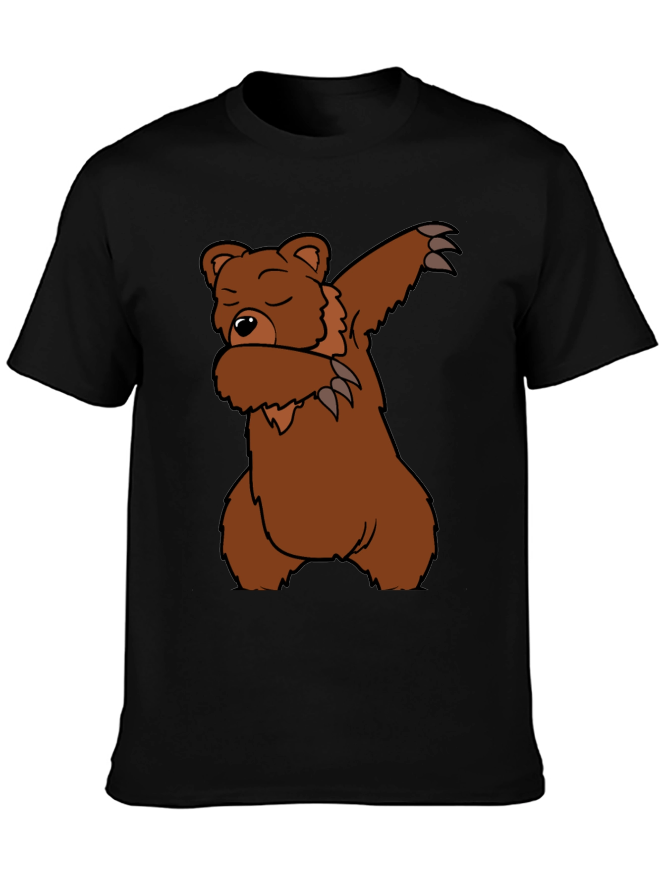 Camiseta Negra Oso Dabbing Casual