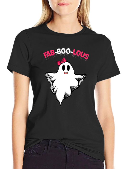 Camiseta Fab-Boo-Lous Halloween Fantasma con Lazo