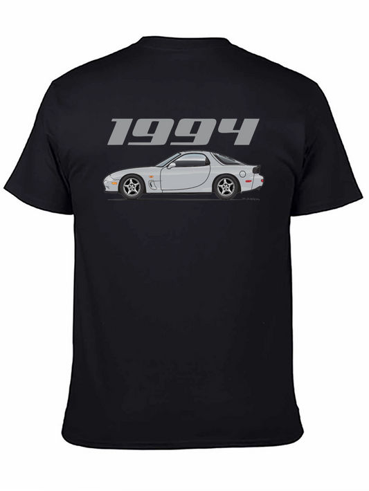 Camiseta Negra Clásica con Diseño de Auto Deportivo 1994