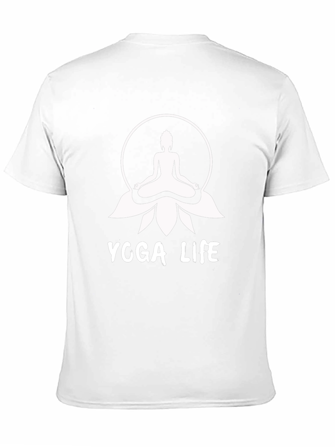 Camiseta Yoga Life Negra con Diseño de Buda
