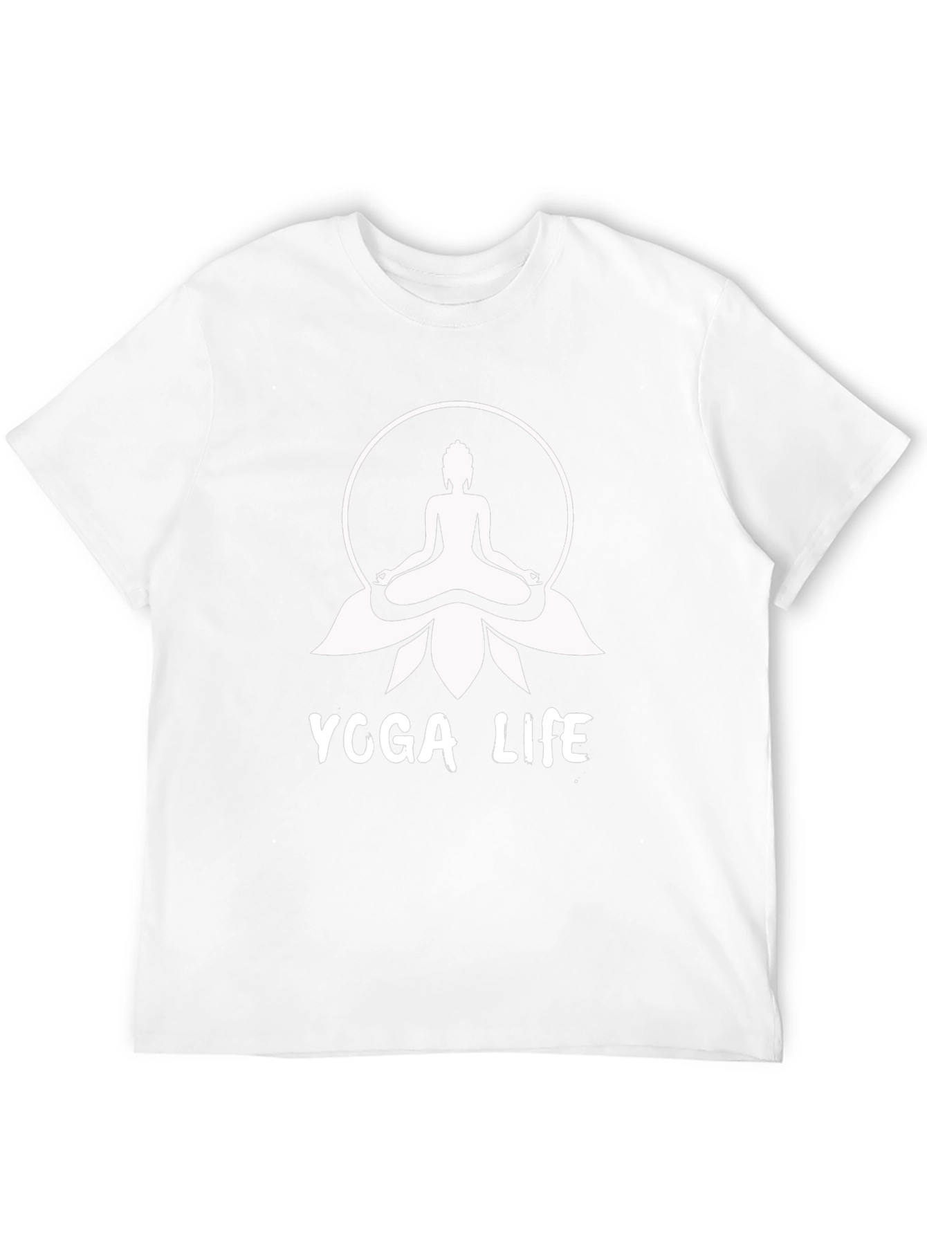 Camiseta Yoga Life Negra con Diseño de Buda