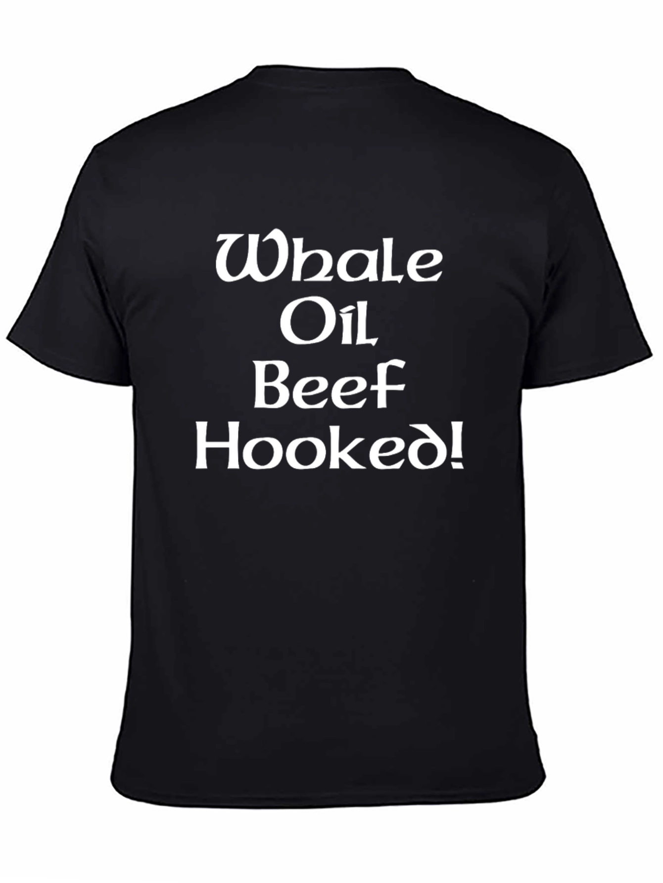 Camiseta Negra Whale Oil Beef Hooked!