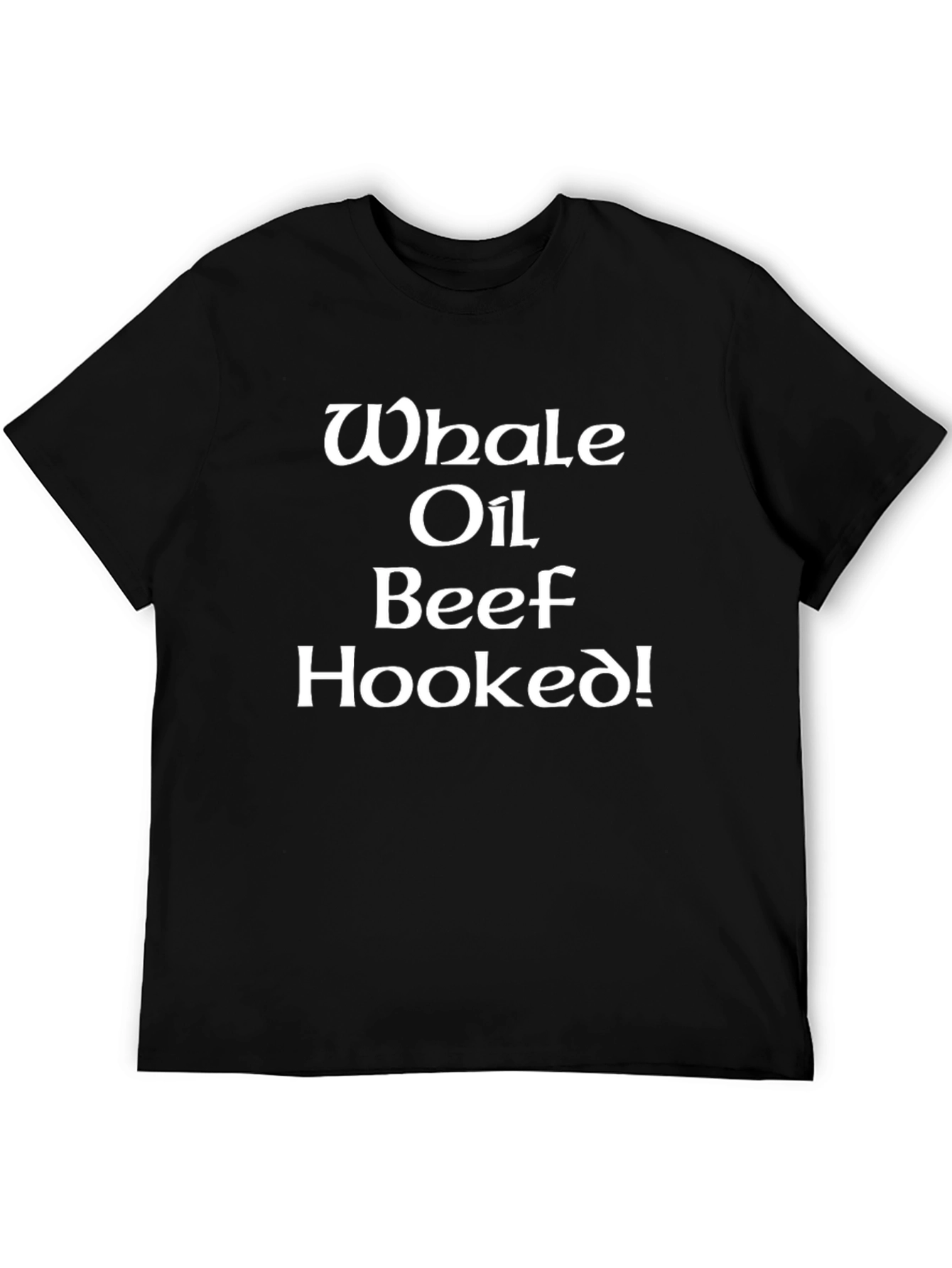 Camiseta Negra Whale Oil Beef Hooked!