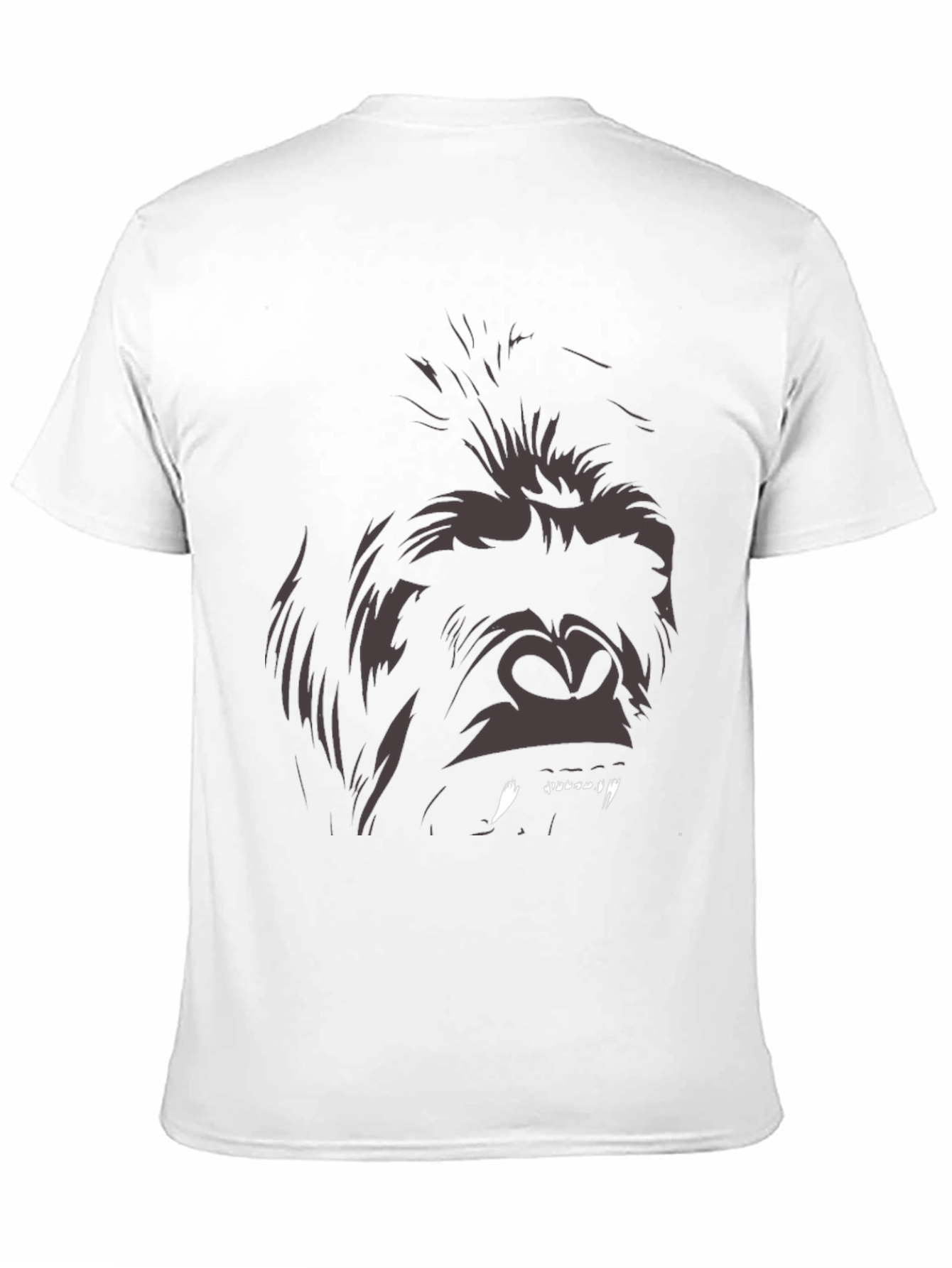 Camiseta Negra con Estampado de Gorila