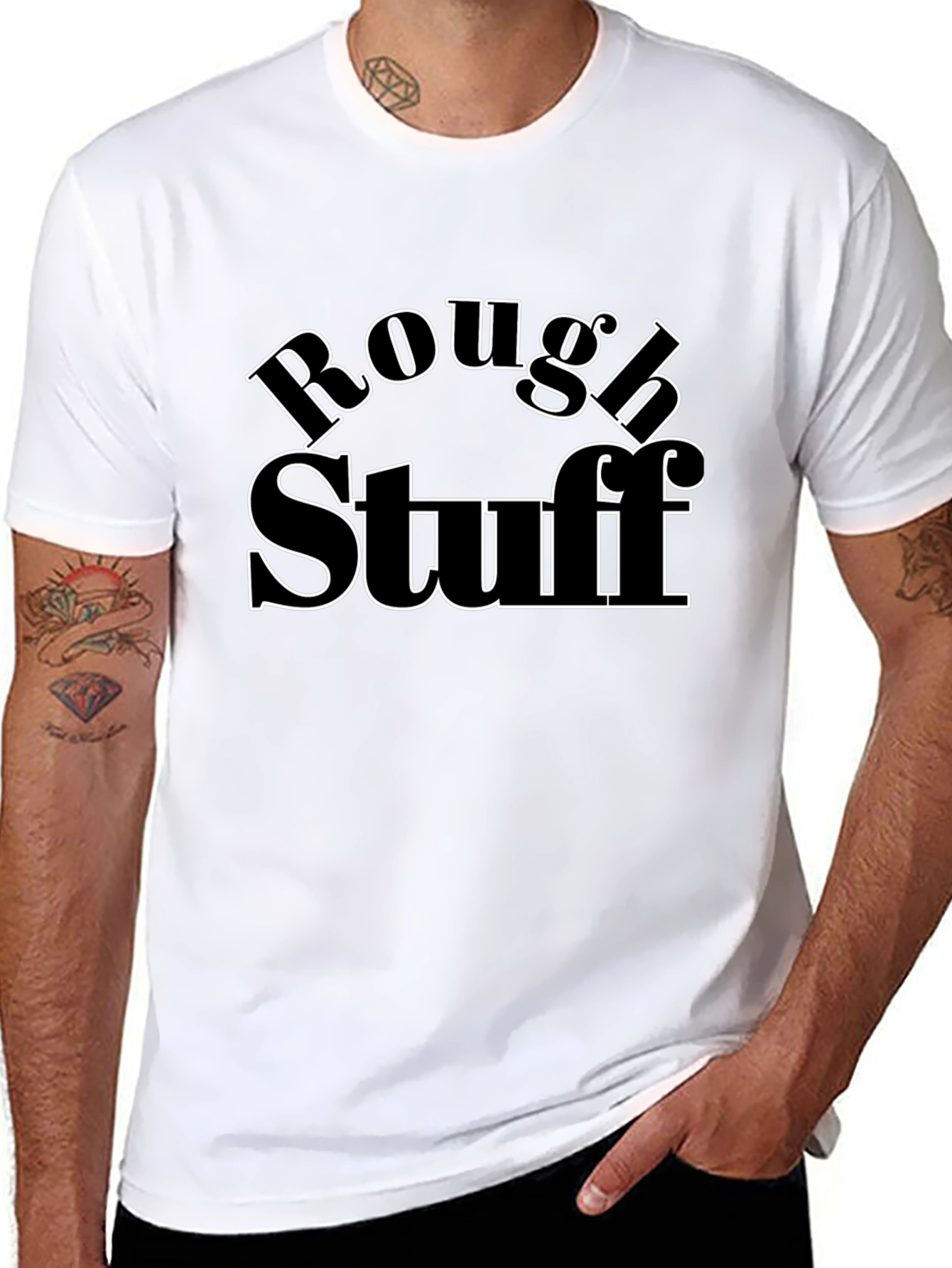 Camiseta Negra Rough Stuff Casual Hombre