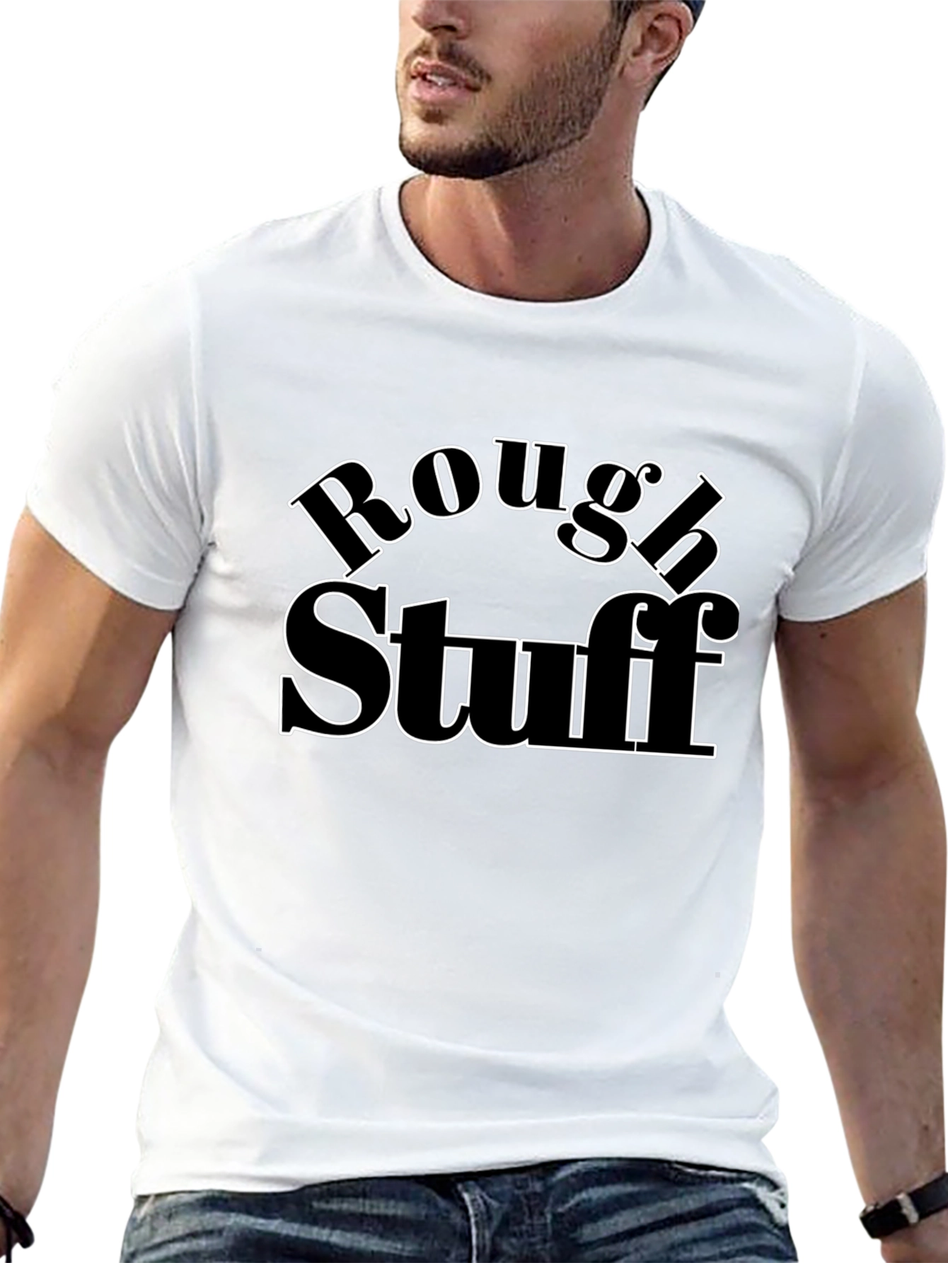 Camiseta Negra Rough Stuff Casual Hombre