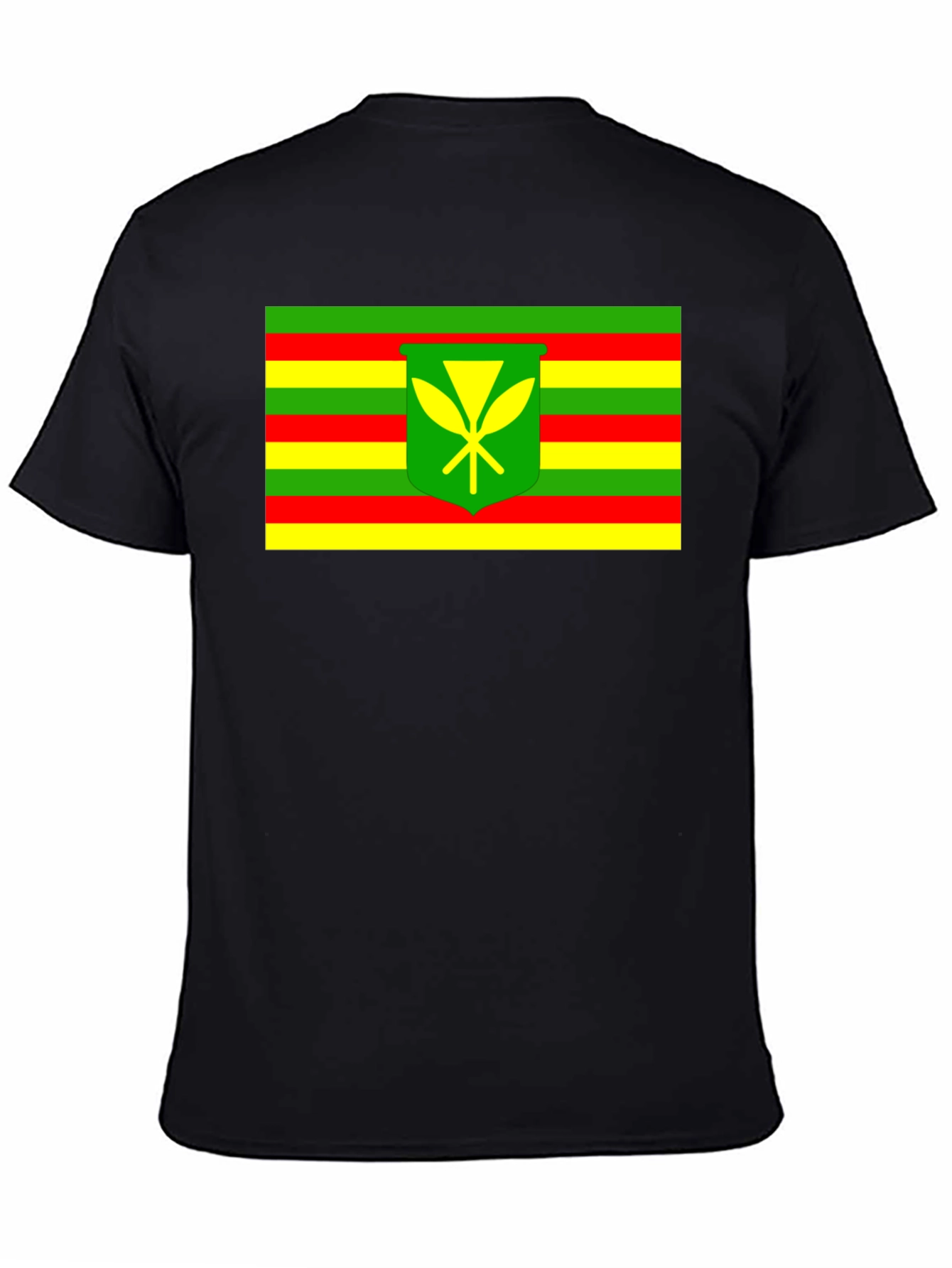 Camiseta Negra con Bandera Kanaka Maoli
