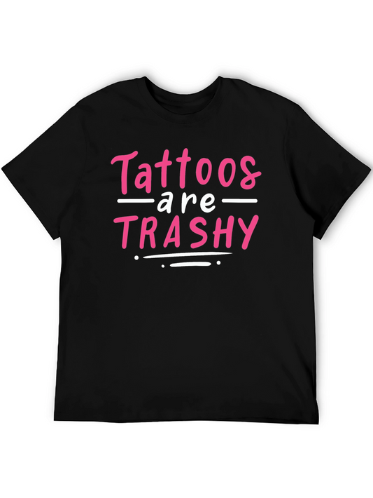 Camiseta Negra: Tattoos are Trashy - Humor y Estilo Único