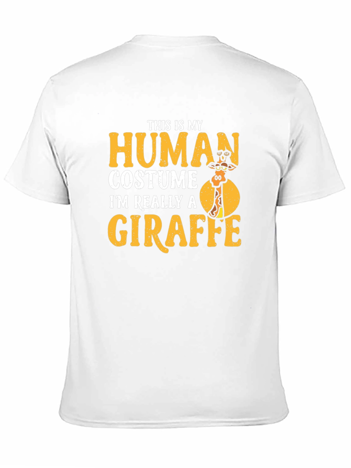 Camiseta Negra Disfraz Humano Jirafa