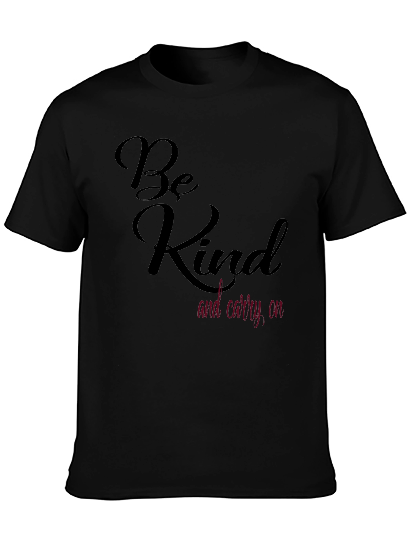 Camiseta Negra Be Kind and Carry On