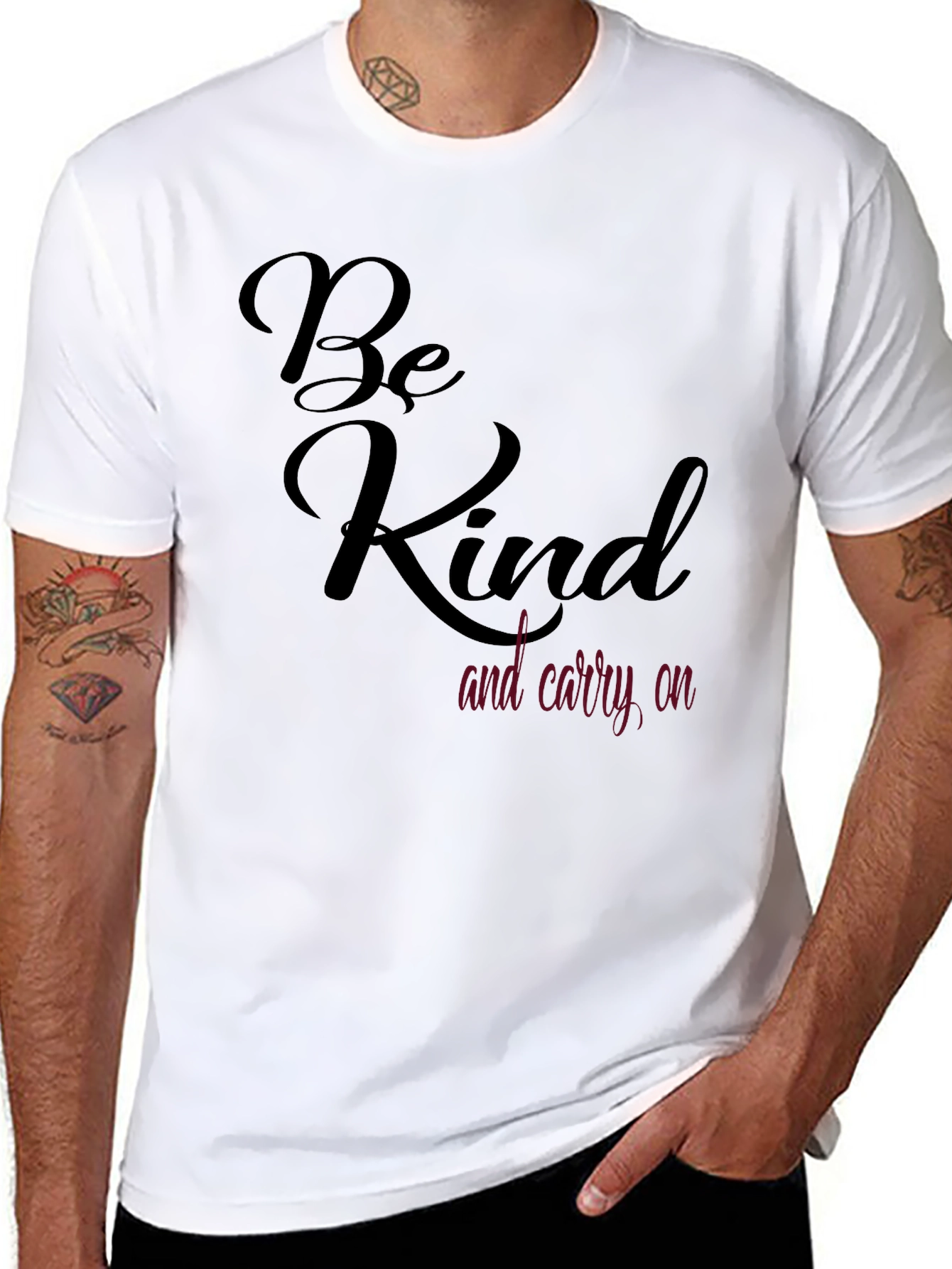Camiseta Negra Be Kind and Carry On