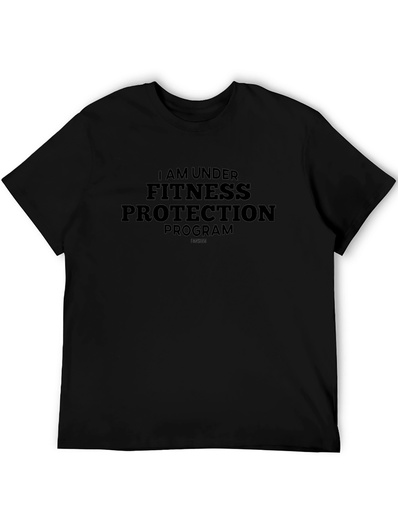 Camiseta Negra: ¡Bajo Protección Fitness!