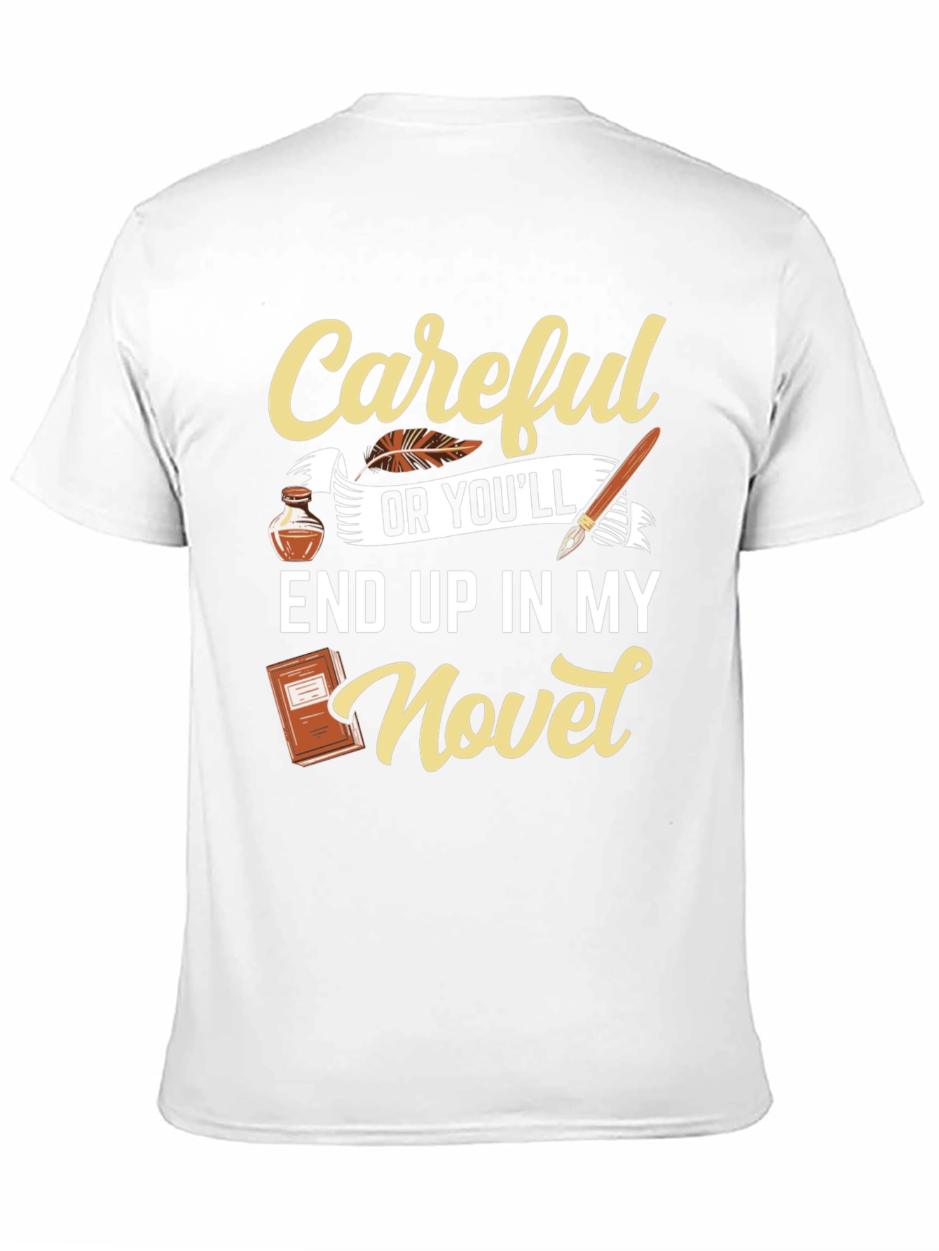 Camiseta Negra con Diseño Literario