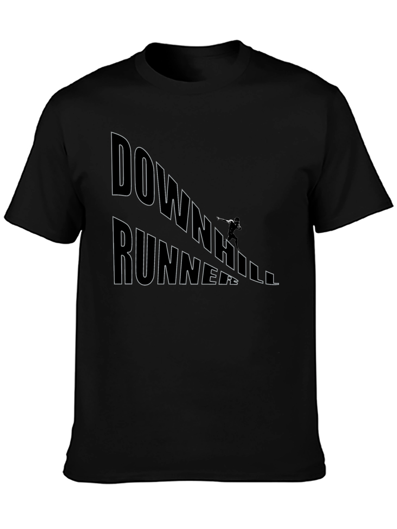Camiseta Negra Downhill Runner para Hombre