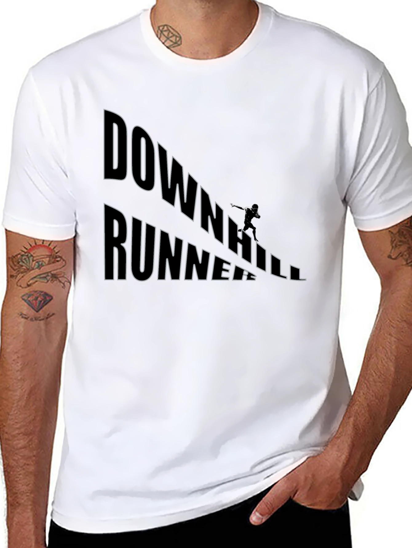 Camiseta Negra Downhill Runner para Hombre