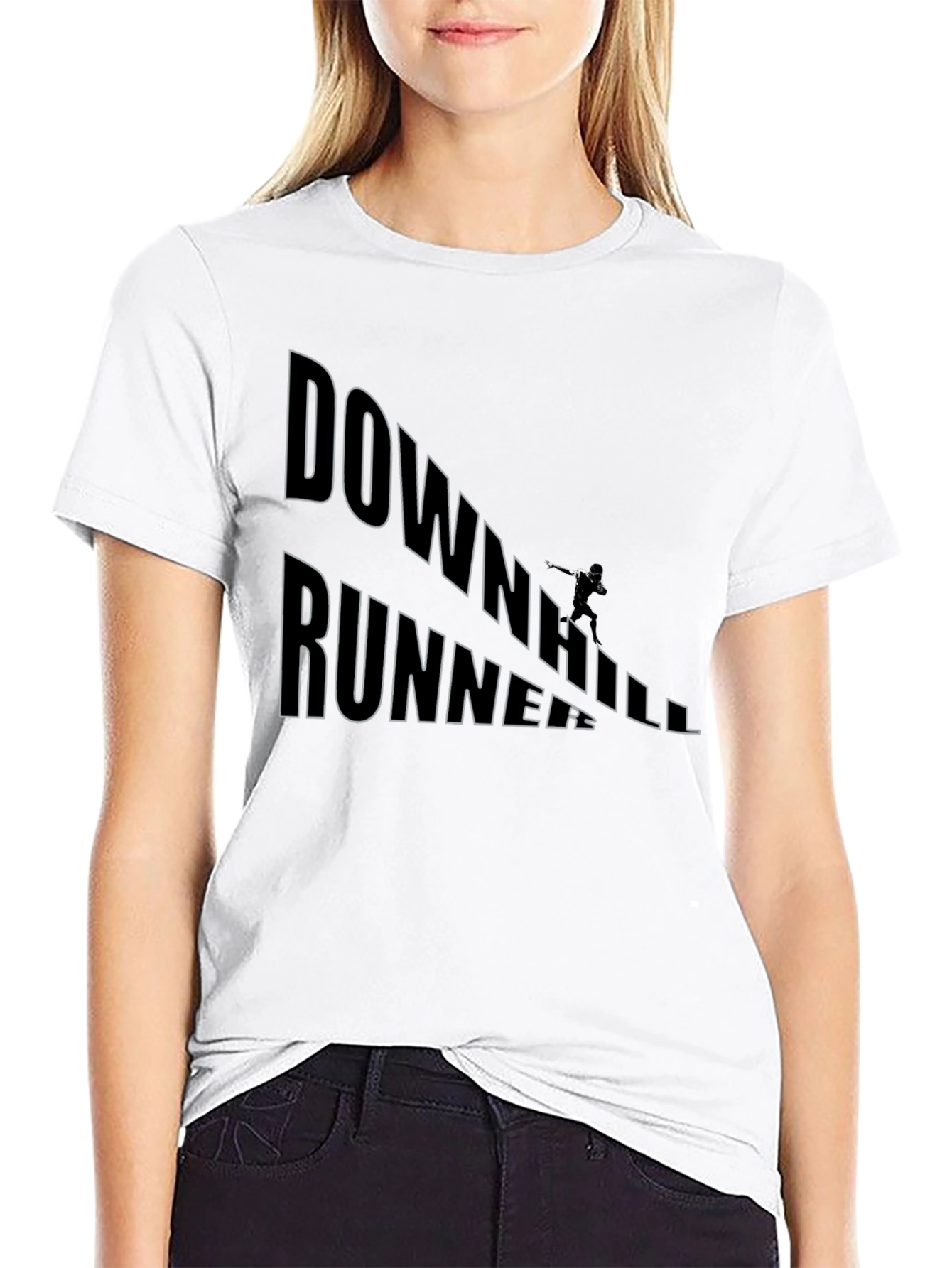 Camiseta Negra Downhill Runner para Hombre