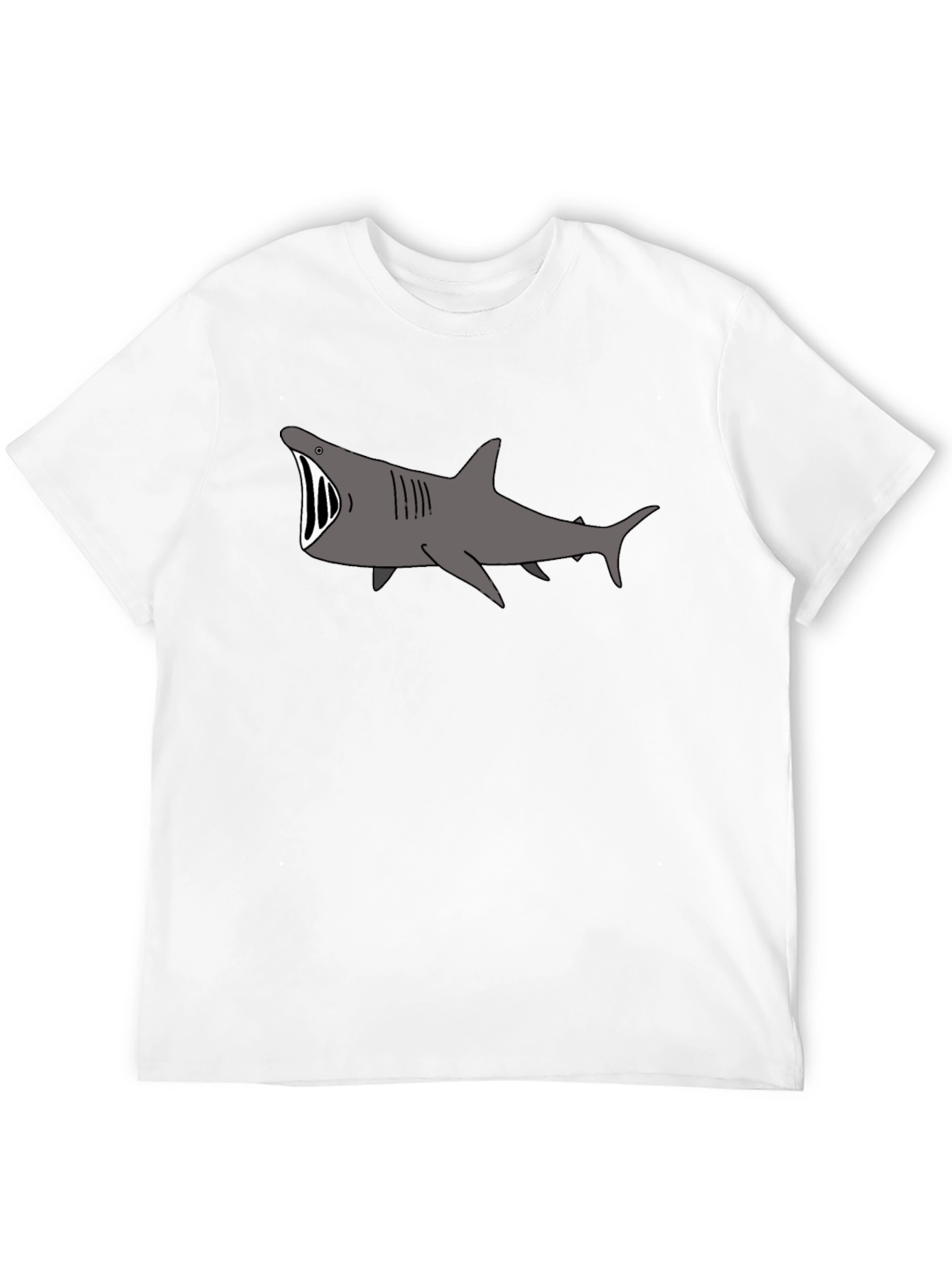 Camiseta Negra con Tiburón Boca Abierta