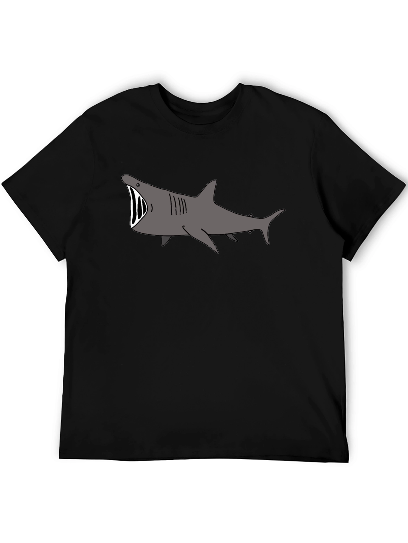 Camiseta Negra con Tiburón Boca Abierta