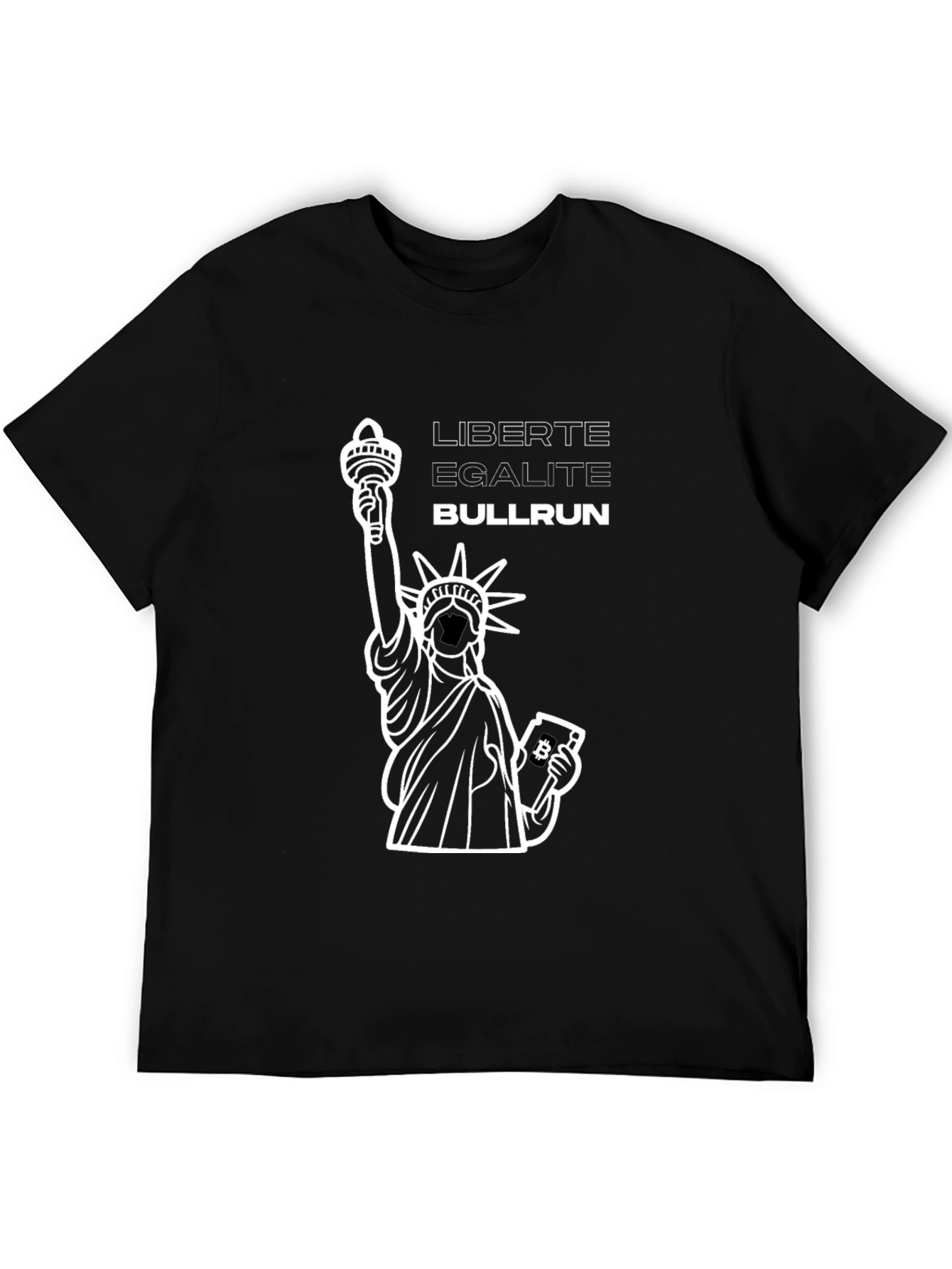Camiseta Negra Libertad Igualdad Bullrun - Diseño Único