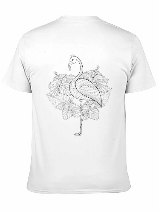 Camiseta Negra con Diseño de Flamenco Floral