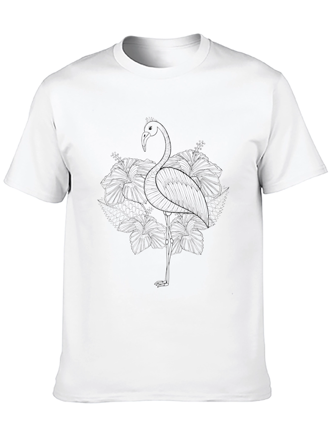 Camiseta Negra con Diseño de Flamenco Floral