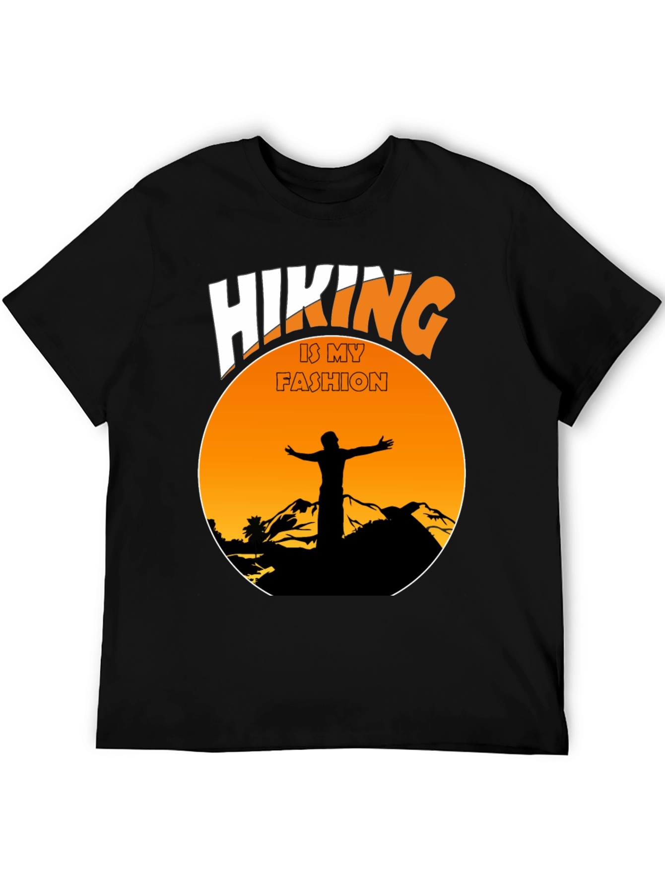 Camiseta Negra Hiking is My Fashion