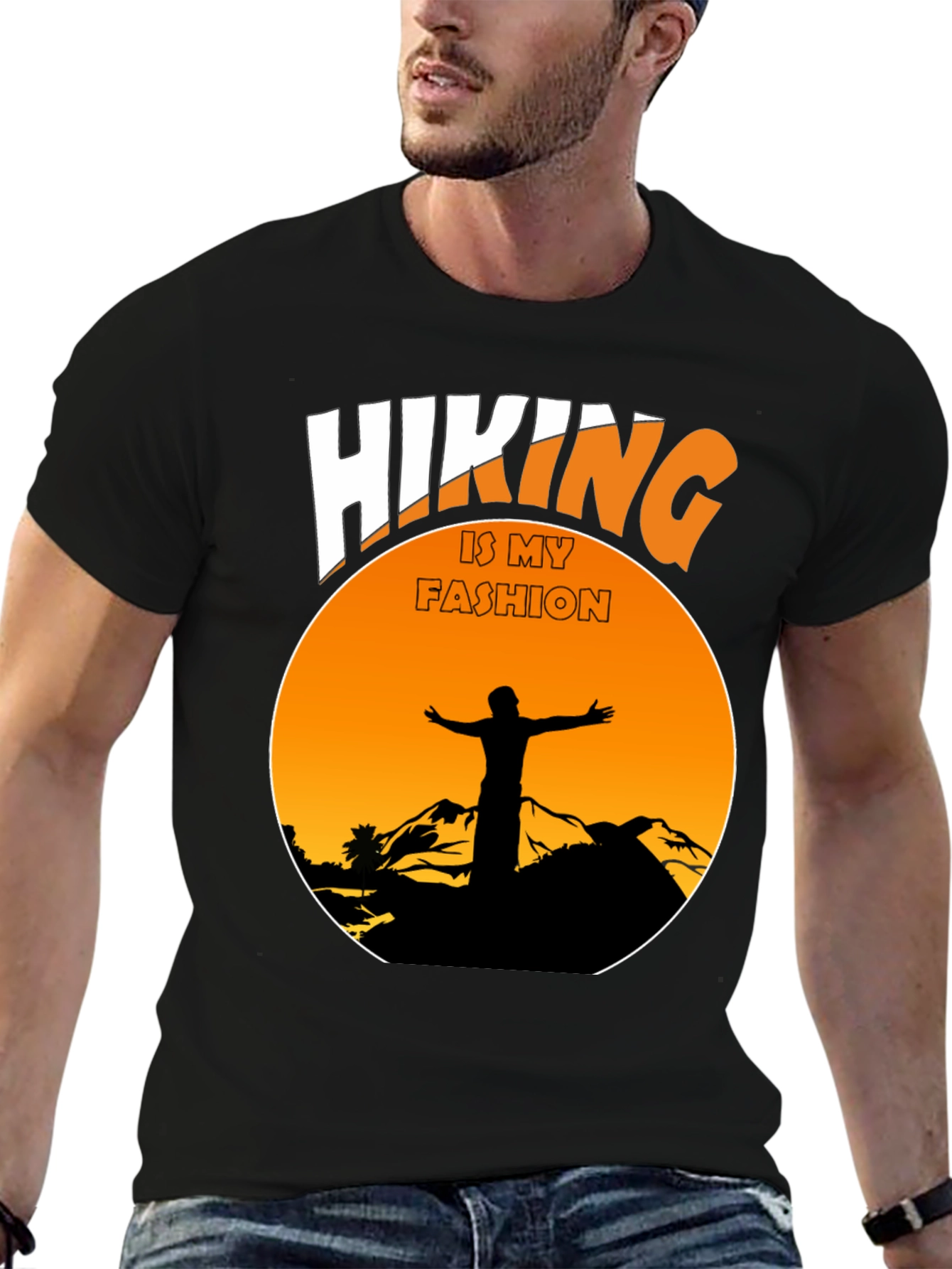 Camiseta Negra Hiking is My Fashion