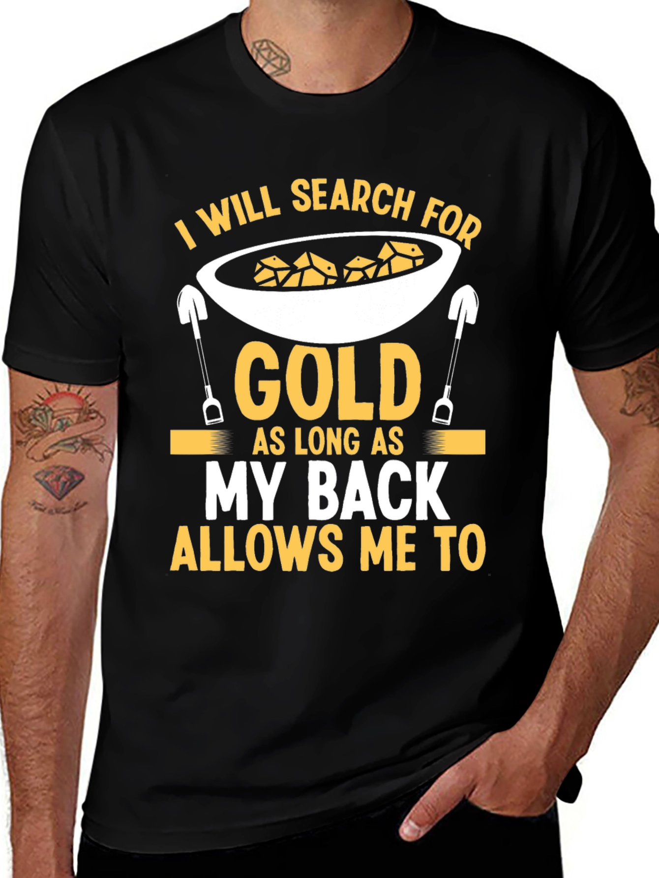 Camiseta Negra de Buscador de Oro