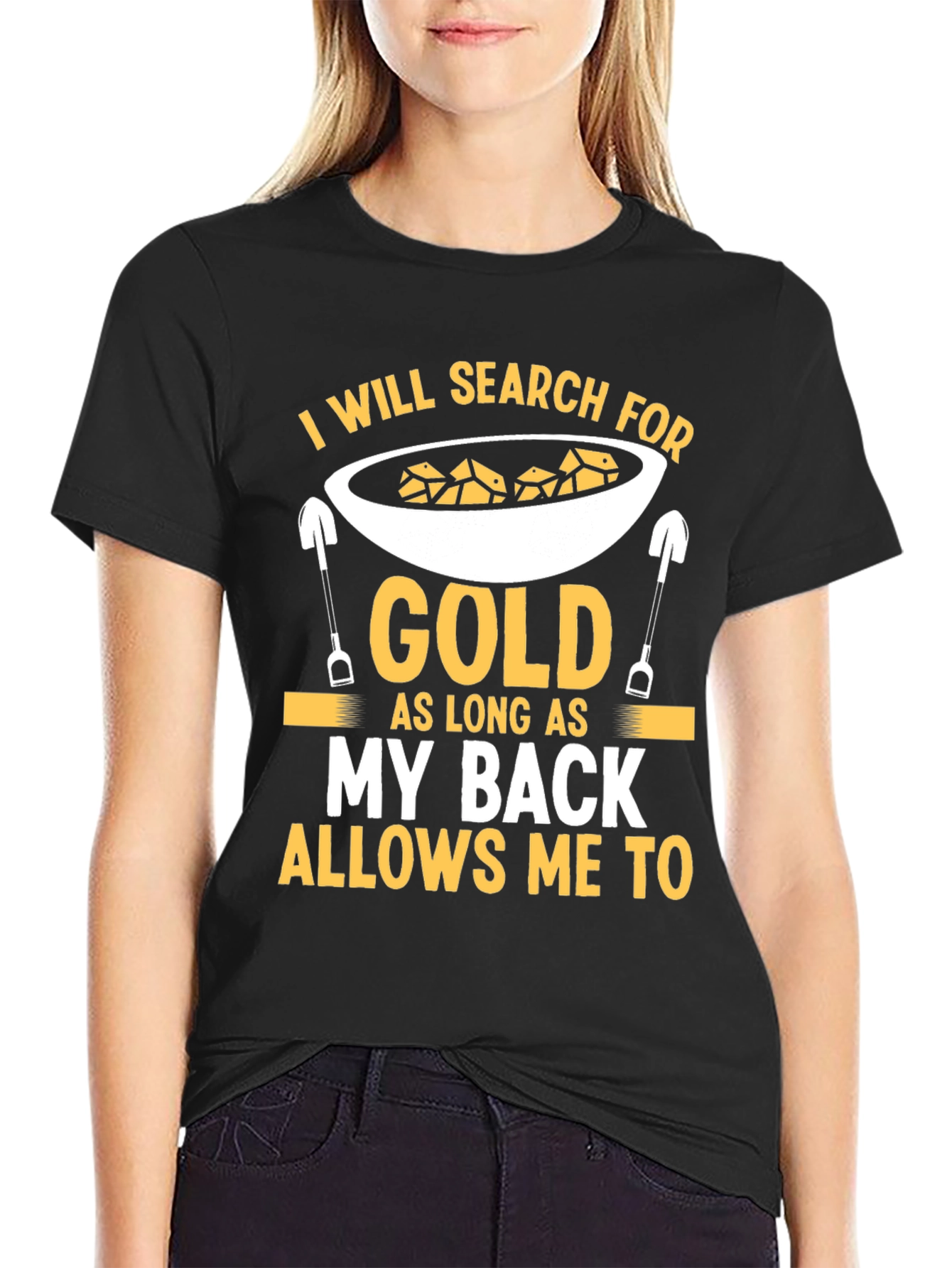 Camiseta Negra de Buscador de Oro