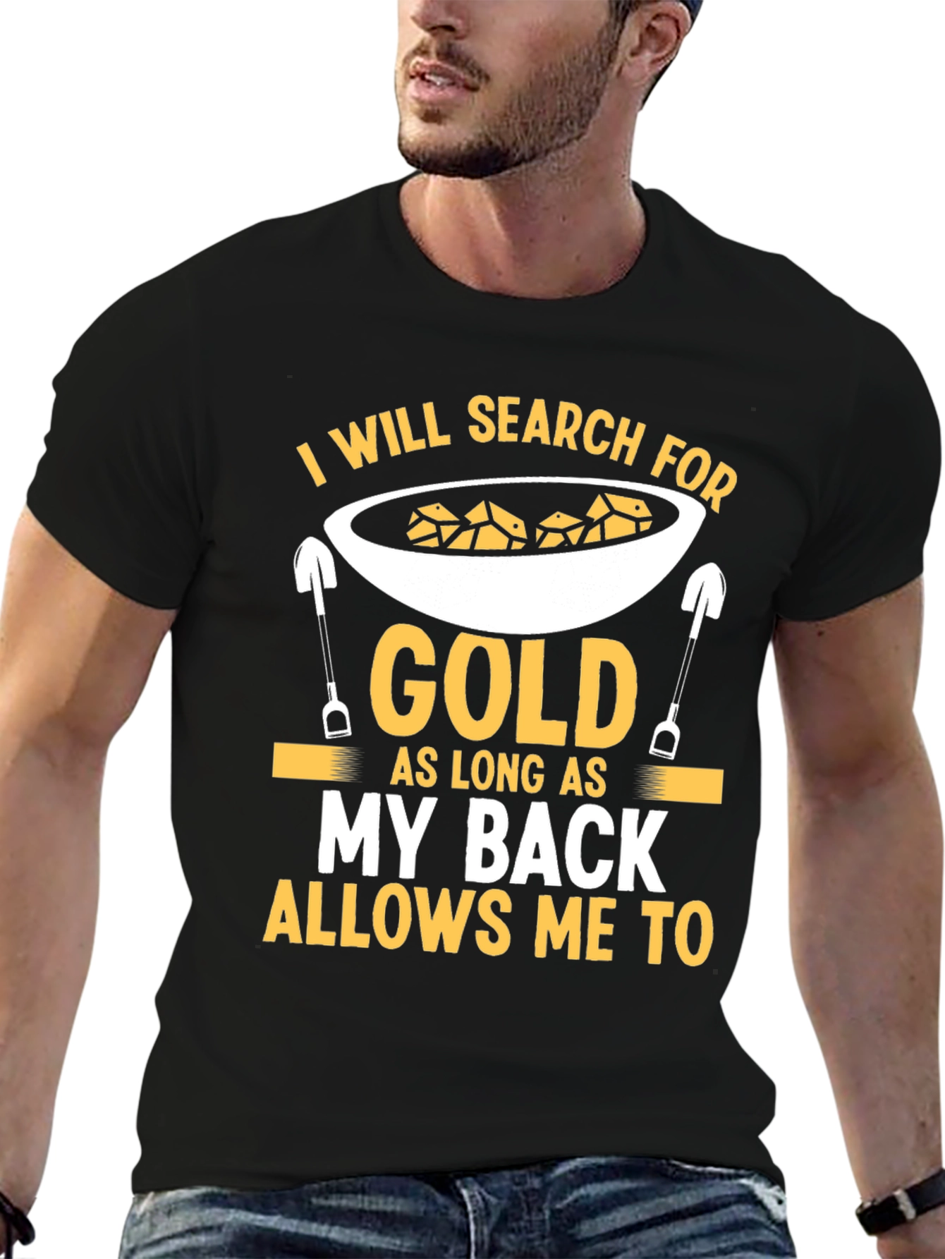 Camiseta Negra de Buscador de Oro
