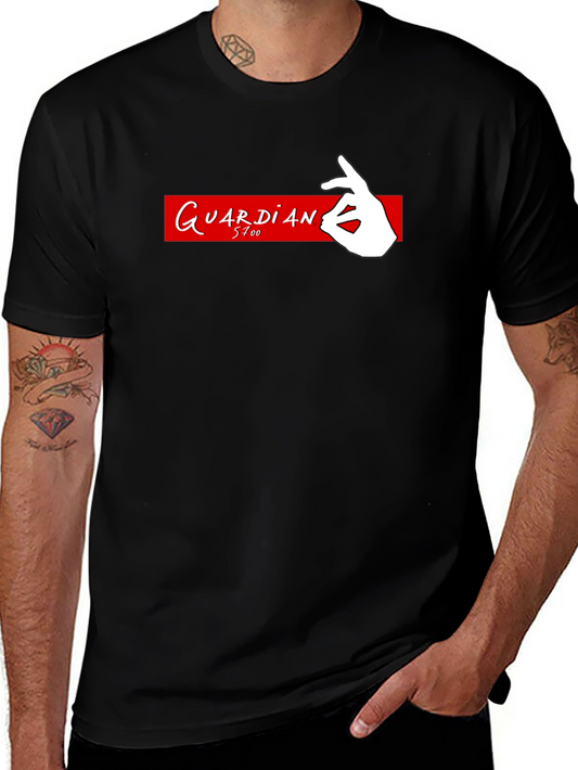 Camiseta Negra Guardian 5700 - Diseño Original
