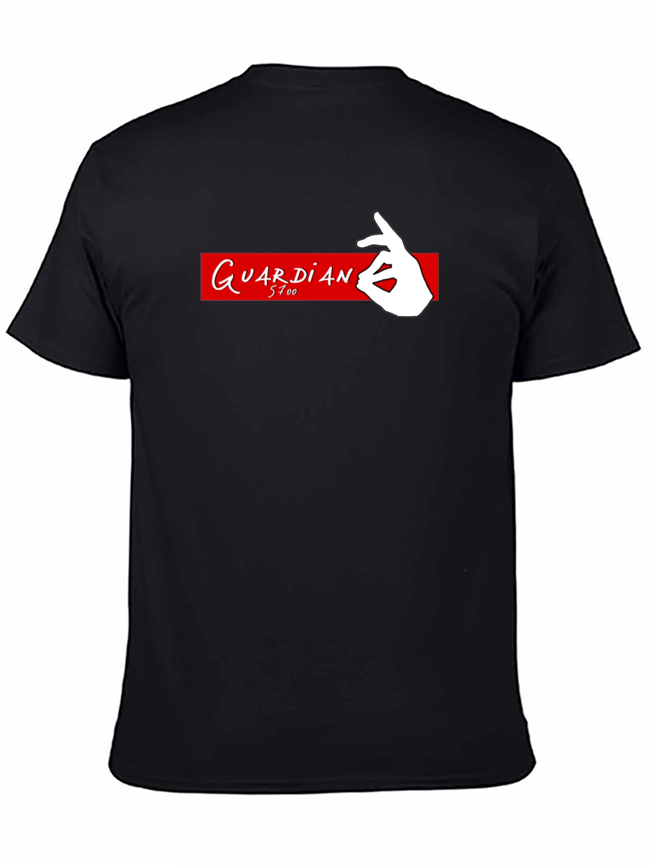 Camiseta Negra Guardian 5700 - Diseño Original