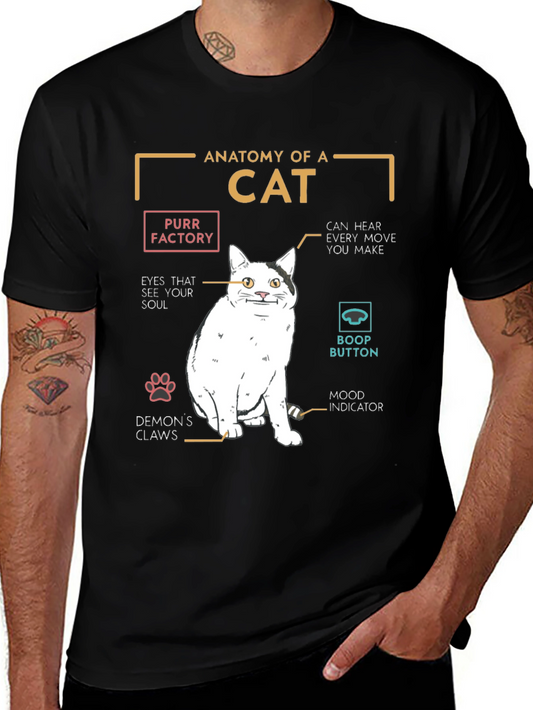 Camiseta Anatomía de un Gato - Humor Felino