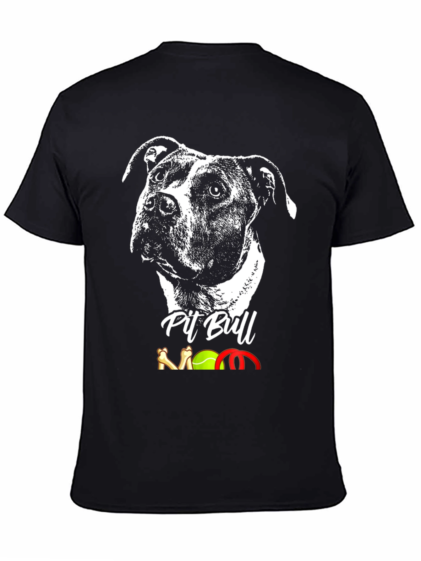 Camiseta Negra Pit Bull Mom