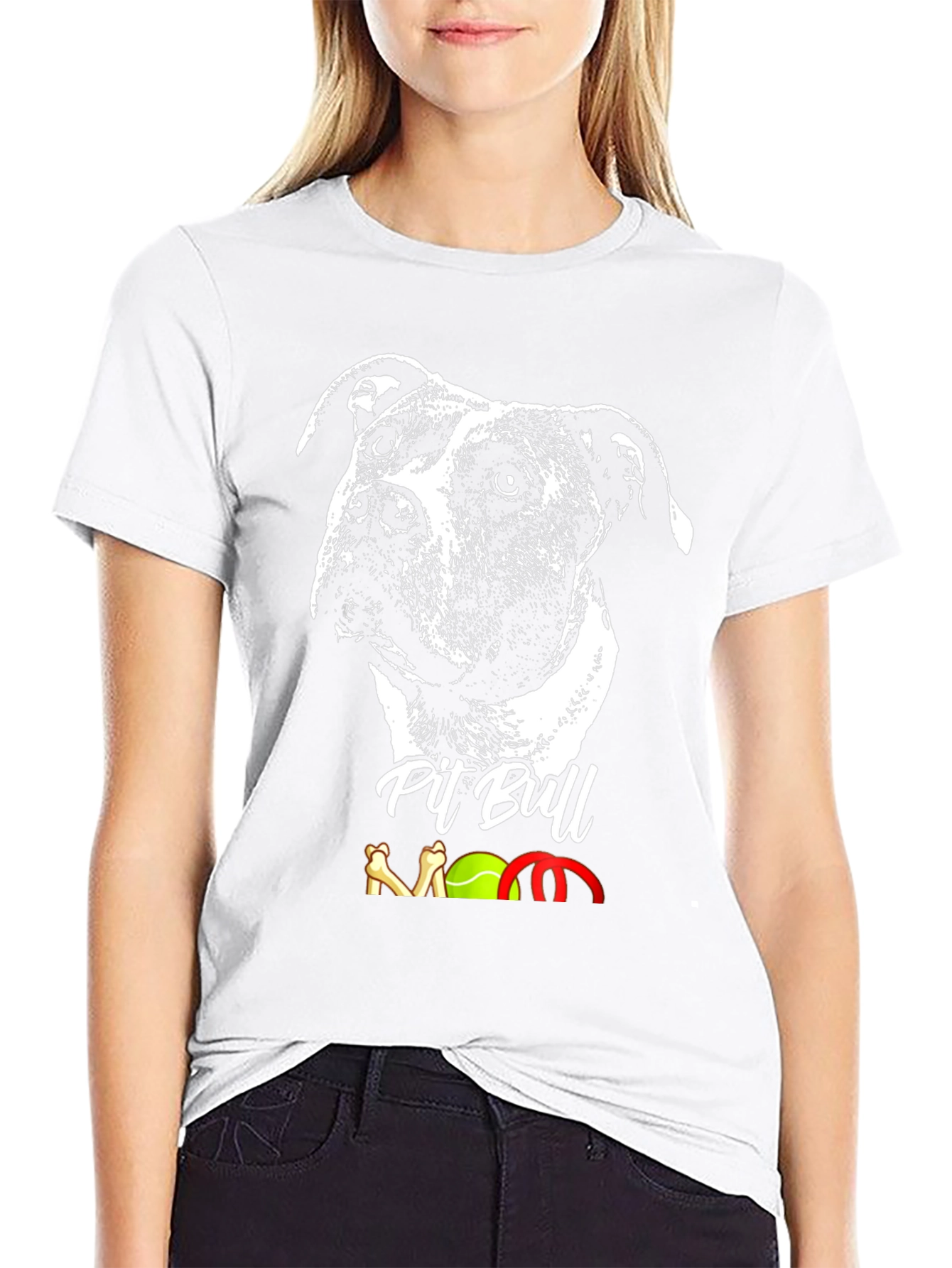 Camiseta Negra Pit Bull Mom