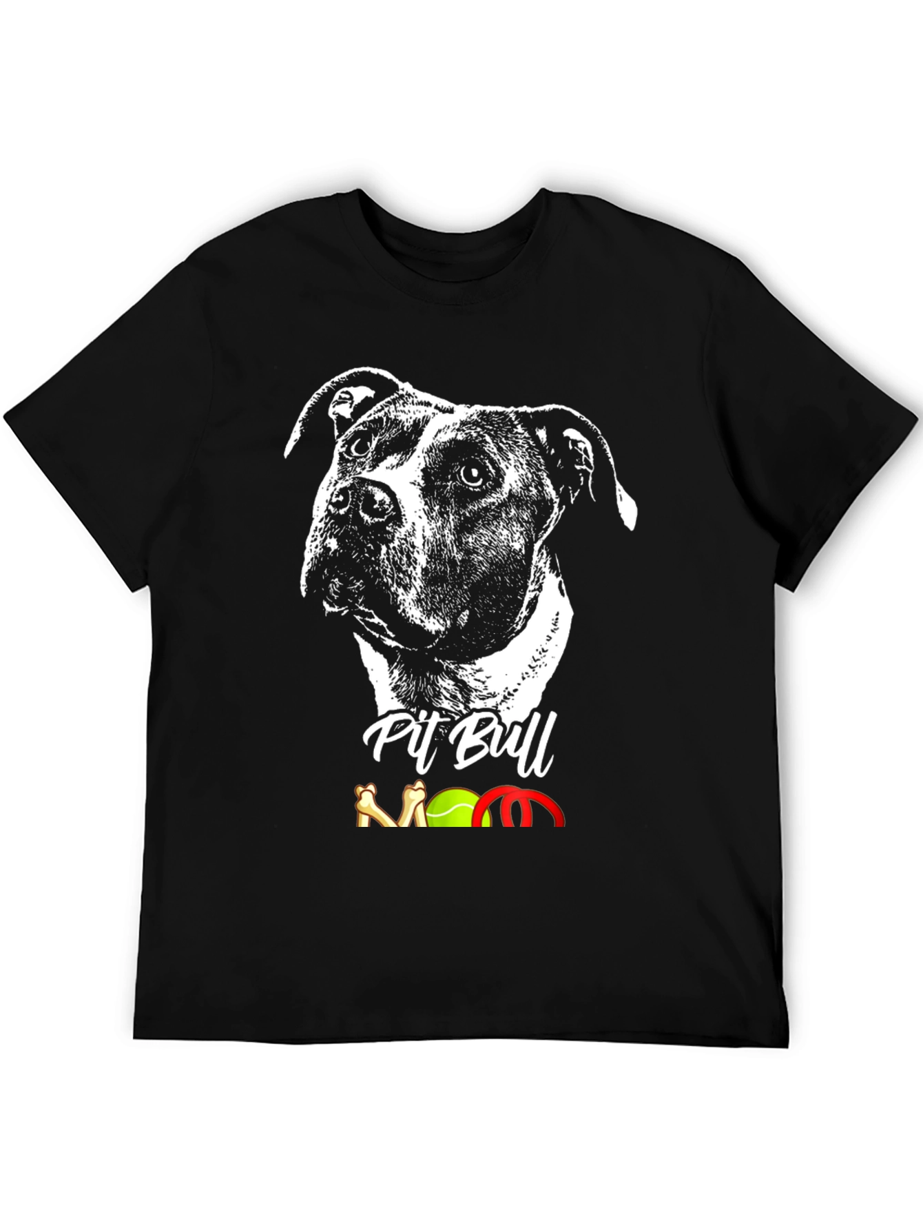Camiseta Negra Pit Bull Mom