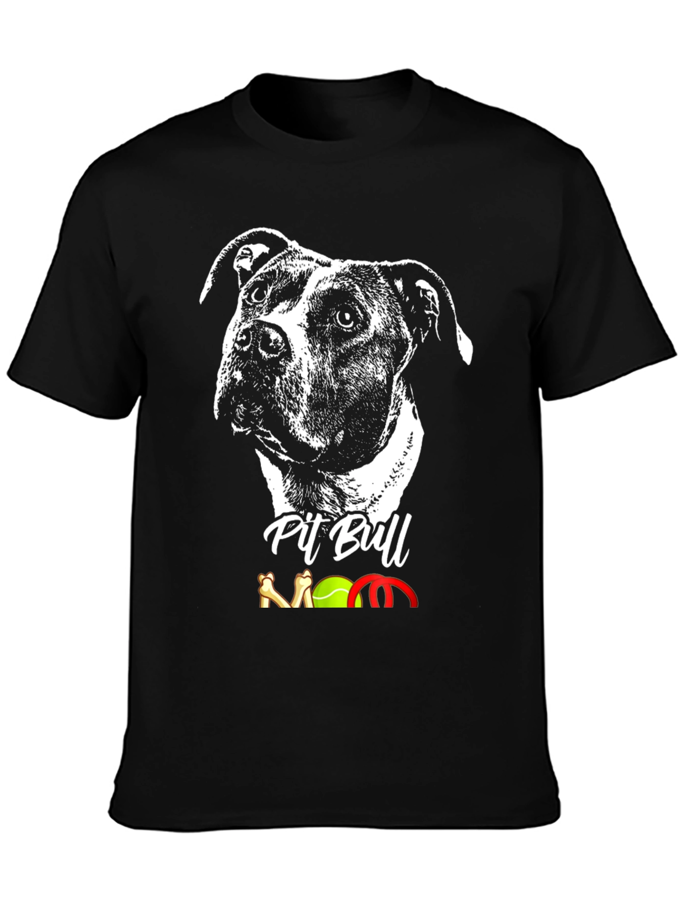 Camiseta Negra Pit Bull Mom