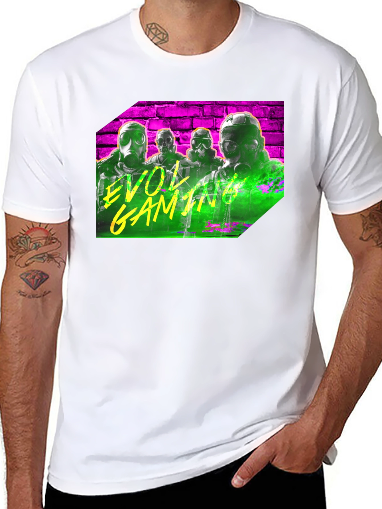 Camiseta Negra con Diseño de Videojuego EVOL Gaming