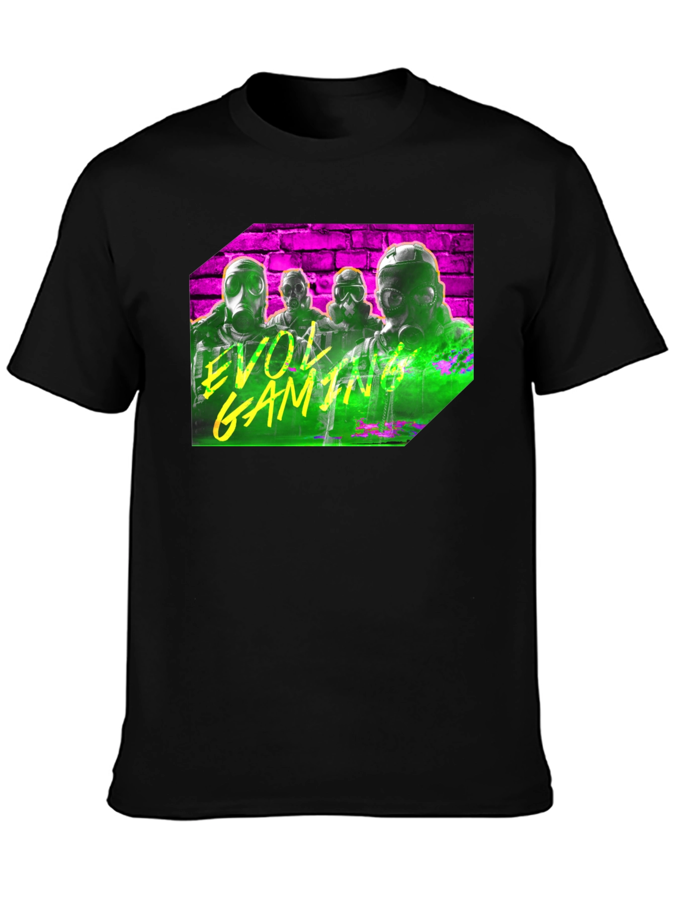 Camiseta Negra con Diseño de Videojuego EVOL Gaming