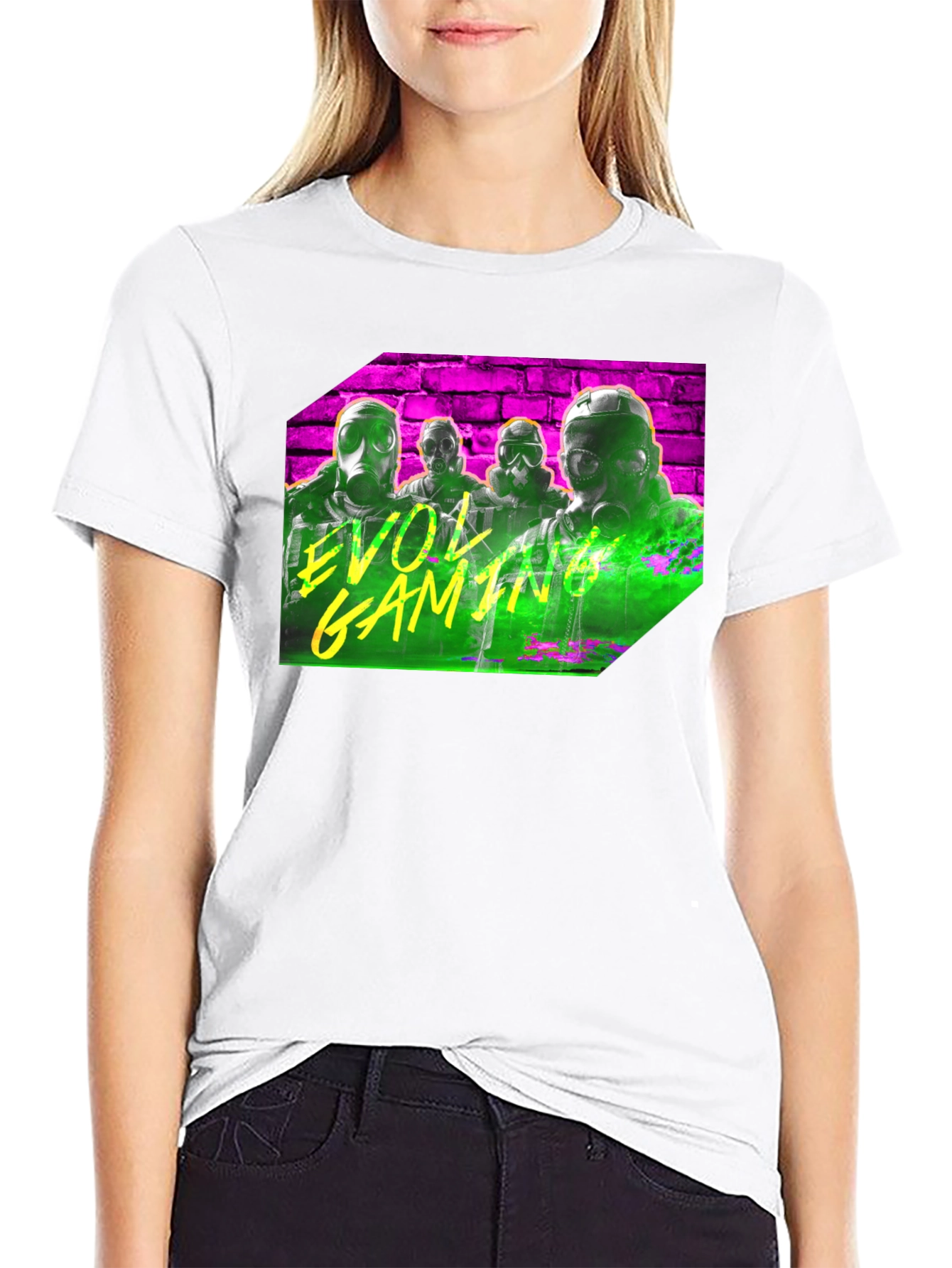 Camiseta Negra con Diseño de Videojuego EVOL Gaming
